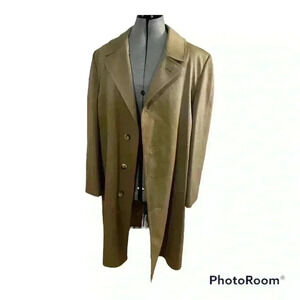 Vintage Mens Sz 40 LONDON FOG Trench Coat Tan with Zip Out Winter Liner Long